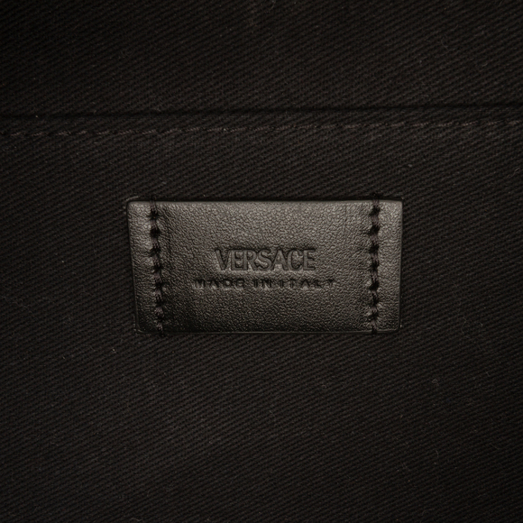 Pre-Loved Versace Coated Canvas La Greca Zip Around Messenger Bag - Picture 5 of 9